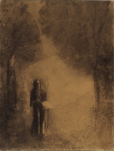 Der Spaziergänger, Studie für „Der wandelnde Buddha“ von Odilon Redon