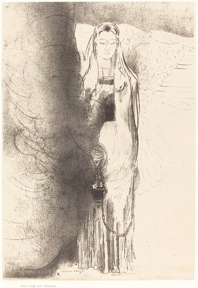 Dann nahm der Engel das Räuchergefäß von Odilon Redon