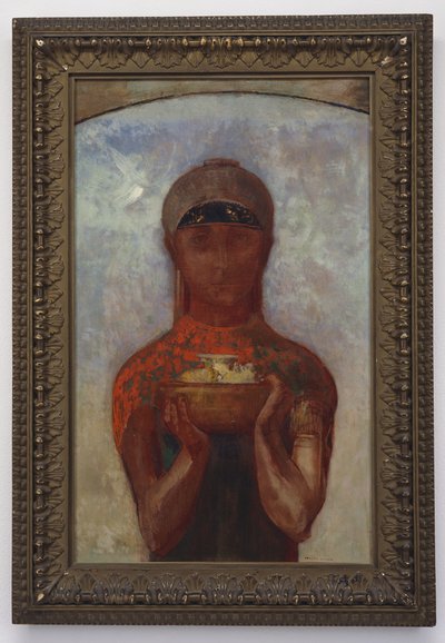 Der Becher des Geheimnisses, oder Sibylle, ca. 1890 von Odilon Redon