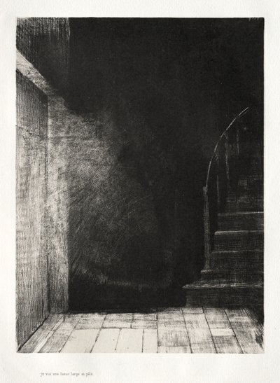 Das Spukhaus: Wir sahen beide ein großes, blasses Licht, 1896 von Odilon Redon