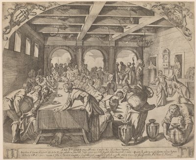 Die Hochzeit zu Kana von Odoardo Fialetti after Jacopo Tintoretto