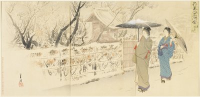 Garyo_bai Pflaume in Kameido, Dezember 1895 von Ogata Gekko