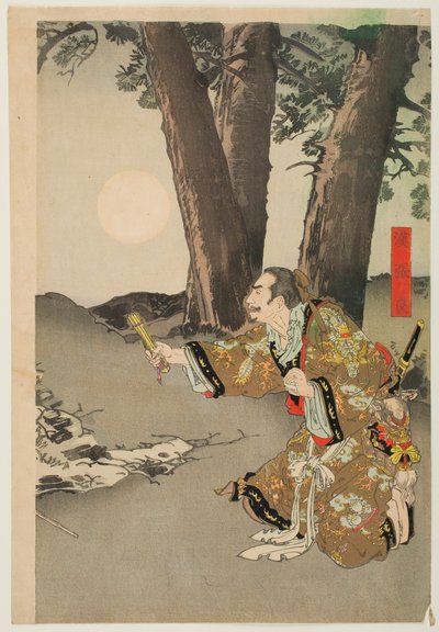 Zhang Liang erhält die Abhandlung über den Krieg, aus der Serie „Militärische Geschichten der Han und Chu“ von Ogata Gekko