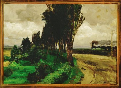 Eisenbahn in der Landschaft von Olga Wisinger Florian