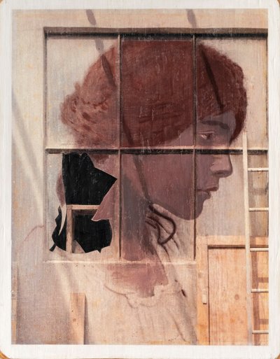 Porträt an der Wand, 2021 von Olivia Gozzano