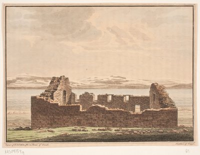 Kirchenruine in Grönland. Illustration zu W.A. Graah. Forschungsreise zur Ostküste Grönlands von Oluf Olufsen Bagge