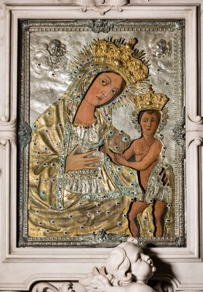 Madonna Odegitria - Ikone mit Riza von Onofrio Palvisino da Monopoli