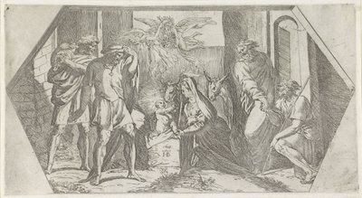 Anbetung der Hirten (Schilderungen in der Loggia von Raffael) von Orazio Borgianni