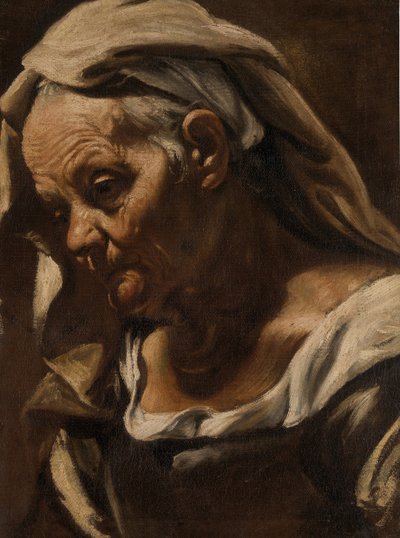 Kopf einer alten Frau, nach 1610 von Orazio Borgianni