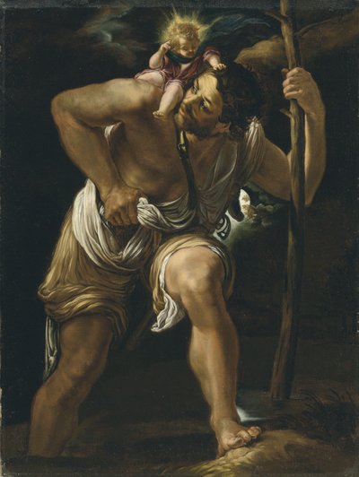 Der heilige Christophorus trägt das Christuskind von Orazio Borgianni