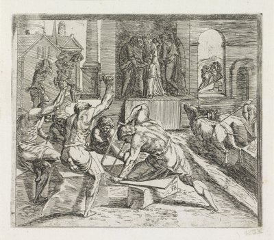 Salomo baut den Tempel in Jerusalem von Orazio Borgianni