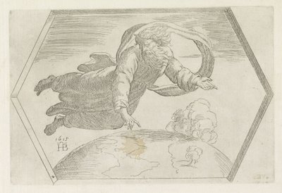 Schöpfung von Himmel und Erde Schilderungen in der Loggia von Raffael (Serientitel) von Orazio Borgianni