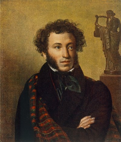 Porträt von Alexander Puschkin, 1827 von Orest Adamovich Kiprensky