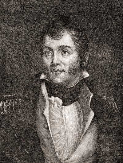 United States Navy Commodore Oliver Hazard Perry, aus Die Geschichte unseres Landes, veröffentlicht 1905 von Oscar Edward Grosch