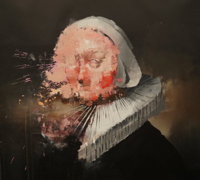 Porträt einer Frau - Nach Rembrandt von Oscar Nin