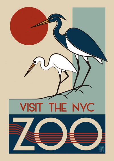 Art Deco NYC Zoo von Osvaldo Russo