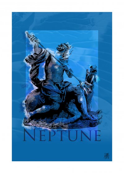 Neptun Meeresgott Skulptur von Osvaldo Russo