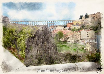 Römisches Aquädukt Segovia von Osvaldo Russo