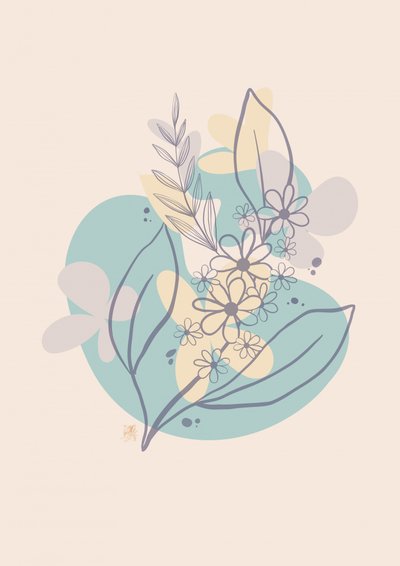 Sanfte Abstrakte Botanicals von Osvaldo Russo