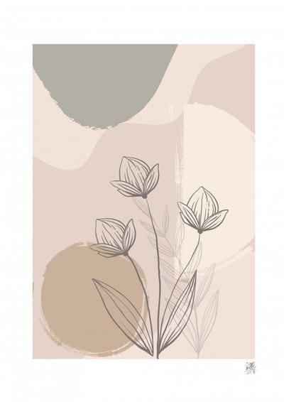 Weiche Blumenabstraktion von Osvaldo Russo