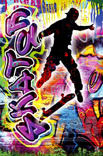 Urbaner Skater Graffiti von Osvaldo Russo