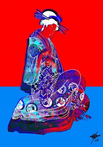 Lebendige Geisha Eleganz von Osvaldo Russo