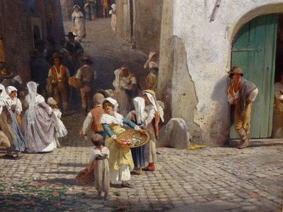 Fest in Genazzano von Oswald Achenbach
