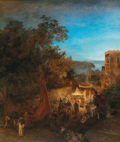Ischia – Fest von St. Anna, Casamicciola von Oswald Achenbach