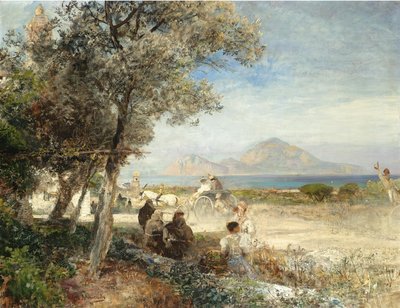 Blicke auf den Golf von Neapel von Oswald Achenbach