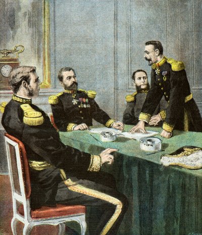Admiral Gervais vor dem Untersuchungsausschuss von Oswaldo Tofani