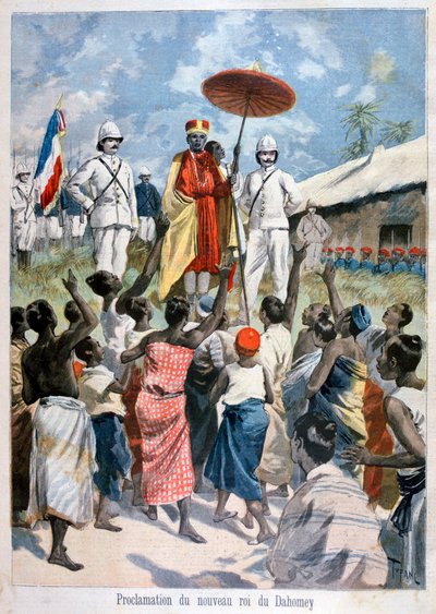 Proklamation des neuen Königs von Dahomey, 1894 von Oswaldo Tofani