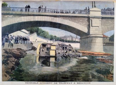 Schrecklicher Straßenbahnunfall, Besançon, Frankreich, 1899 von Oswaldo Tofani