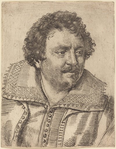 Ein Mann mit Schnurrbart und Spitzbart, nach rechts blickend von Ottavio Leoni