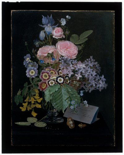 Stillleben mit Blumen in einer Glasvase von Otto Didrik Ottesen