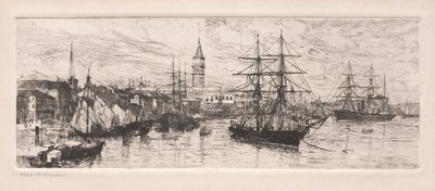Schifffahrt und der Dogenpalast, 1888 von Otto H. Bacher