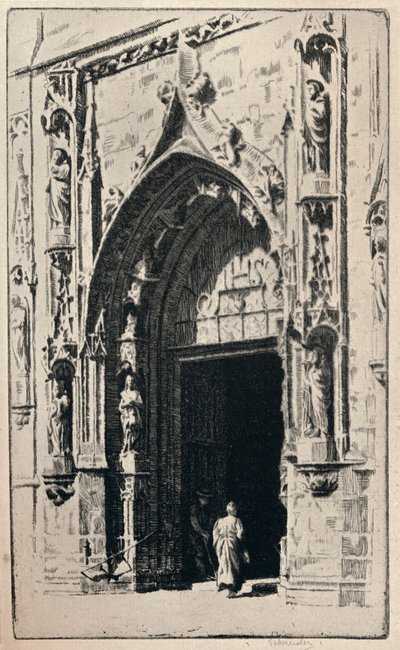 Eingang der Kirche St. Nicholas-des-Champs, 1915 von Otto J Schneider