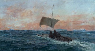 Nansen und Johansen im Arktischen Ozean von Otto Ludvig Sinding