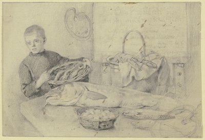 Beim Fischhändler von Otto Scholderer