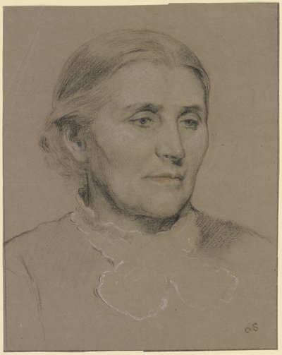 Bildnis einer älteren Dame nach rechts von Otto Scholderer