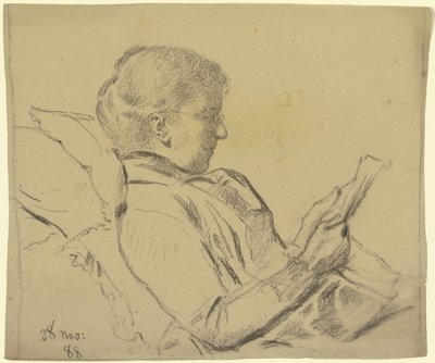 Luise Scholderer, Zeitung lesend von Otto Scholderer
