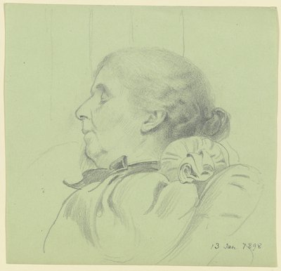 Die schlafende Luise Scholderer von Otto Scholderer