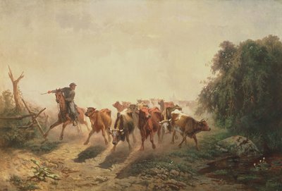Unionstreiber mit Vieh für die Armee von Otto Sommer