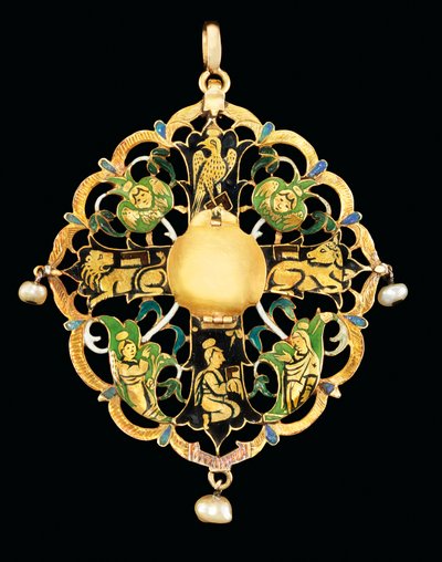Armenisches juwelenbesetztes und emailliertes Reliquiar von Ottoman School