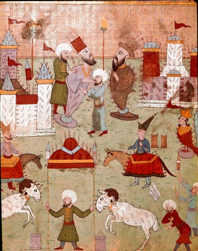 Festlichkeiten zur Beschneidung des Sohnes des osmanischen Sultans Murad II. von Ottoman School