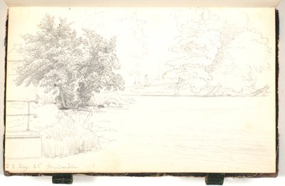Waldpartie an einem See von P.C. Skovgaard