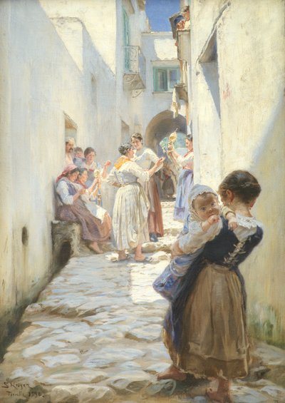 Eine Straße in Torello, Italien von Peder Severin Krøyer