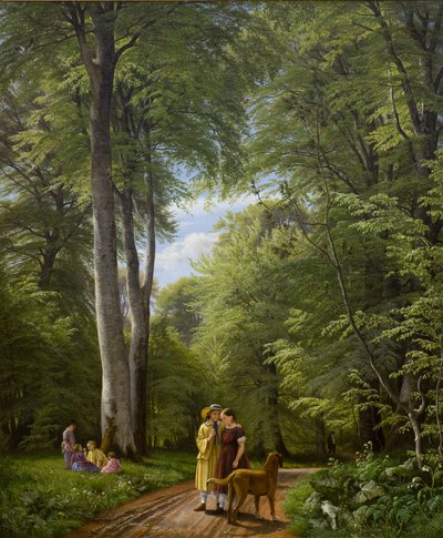 Bøgeskov im Mai. Motiv aus Iselingen. von P. C. Skovgaard
