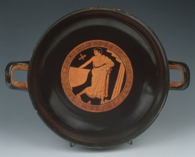 Rotfigurige Kylix, 490-480 v. Chr. (Keramik) von Painter of the Paris Gigantomachy