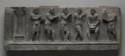 Bacchanalisches Relief, Pakistan, Gandhara, Buner-Gebiet, frühe Kushan-Periode (AD 1-320) von Pakistani School