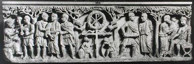 Christliches Sarkophag, zeigt Szenen aus dem Leben Christi (Marmor) von Paleo Christian